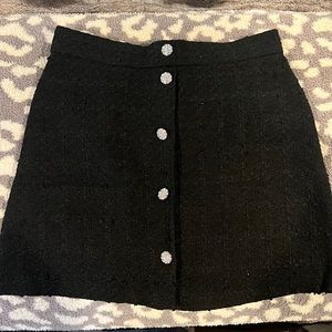 Black tweed skirt size 10